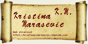 Kristina Marašević vizit kartica